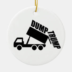 Dump Trump truck Ceramic Tree Decoration