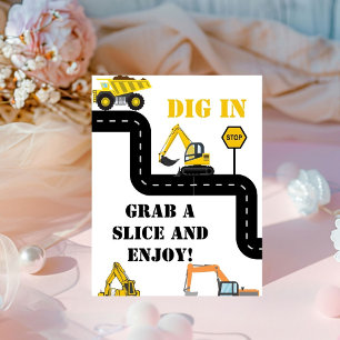 Dump Your Gift Here Construction Dump Truck Party  Pedestal Sign