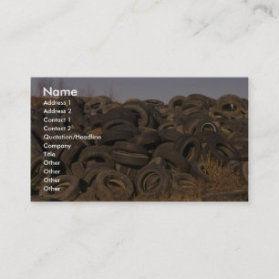 Dumped old tyres business card
