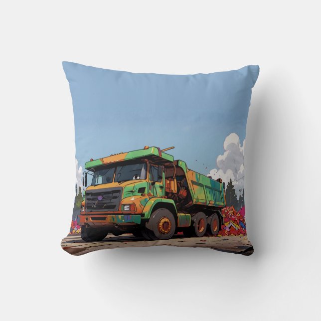 Dumping the Bricks - Big-Rig Haul Truck Cushion (Front)