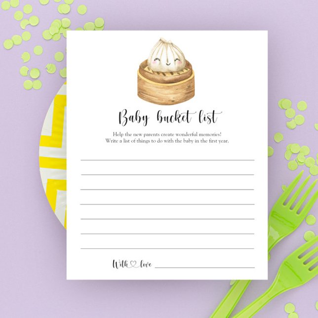 Dumpling baby shower Baby bucket list (Creator Uploaded)