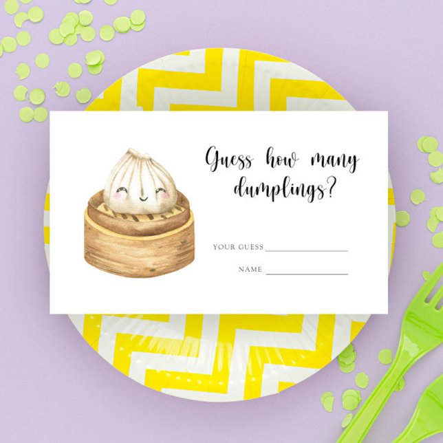 Dumpling baby shower - guess how many dumplings? enclosure card (Creator Uploaded)