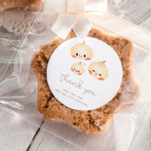 Dumpling Baby Shower Thank You Favor Tags Sticker