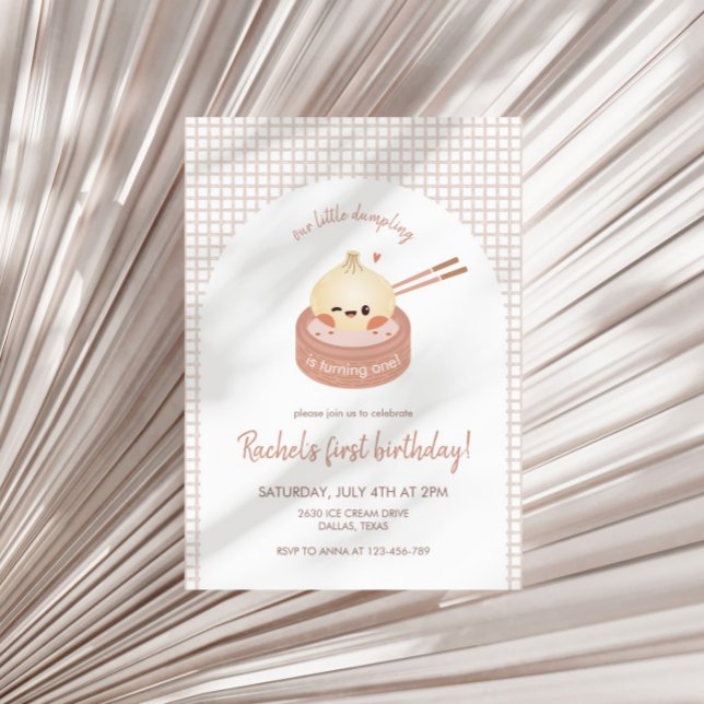 Dumpling Birthday Invitation, Dim Sum Birthday Invitation (Creator Uploaded)