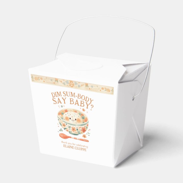 Dumpling Dim Sumbody Say Baby Shower Favour Box (Front Side)