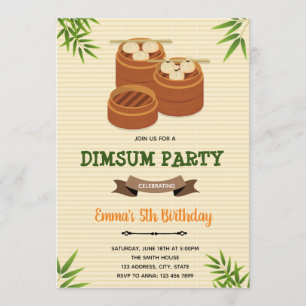 Dumpling dimsum invitation