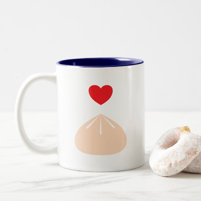 Dumpling Love Blue 11oz. Mug (With Donut)