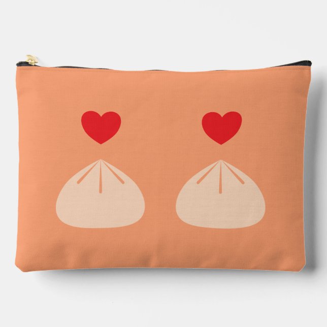 Dumpling Love Cantaloupe Large Pouch (Front)