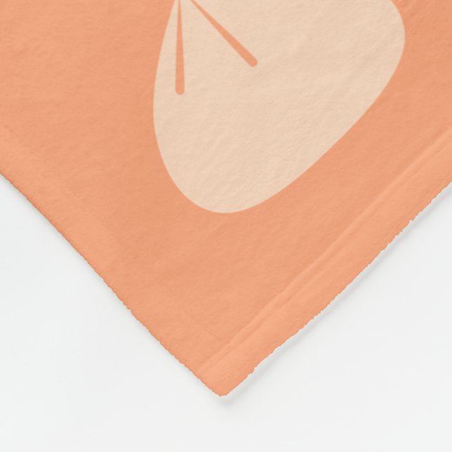 Dumpling Love Cantaloupe Small Fleece Blanket (Corner)