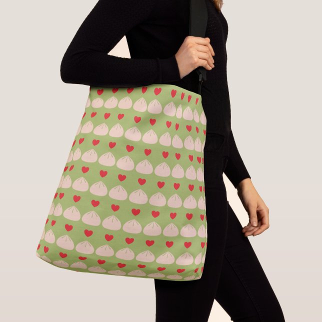 Dumpling Love Matcha Crossbody Bag (2 Sizes) (Close Up)