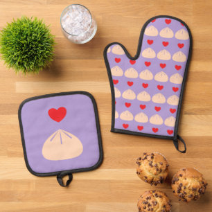 Dumpling Love Ube Oven Mitt & Pot Holder Set