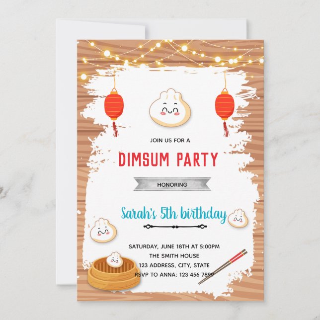 Dumpling party invitation (Front)