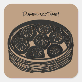Dumpling Time Square Sticker