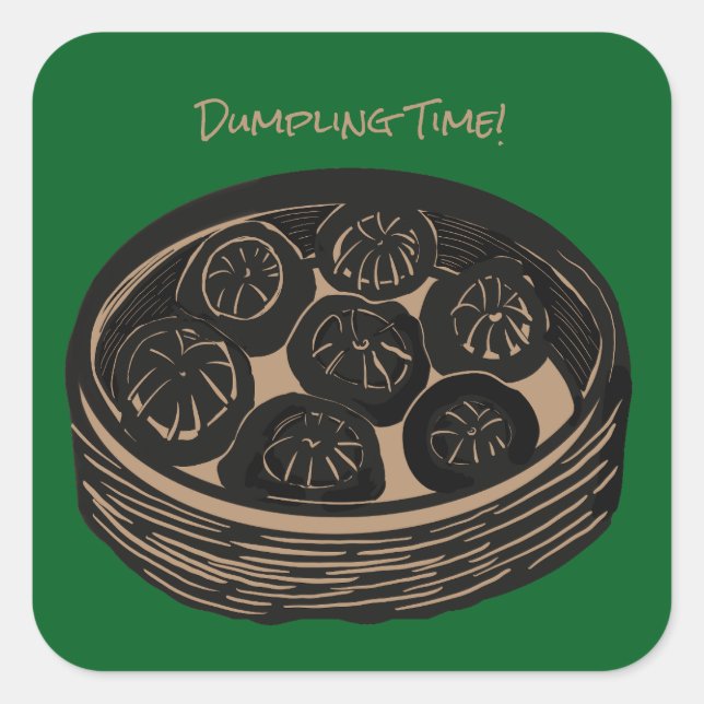 Dumpling Time Square Sticker (Front)