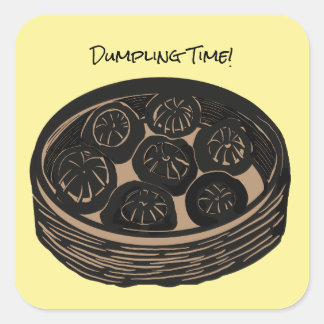 Dumpling Time Square Sticker