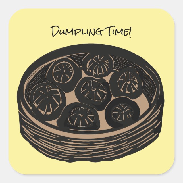 Dumpling Time Square Sticker (Front)