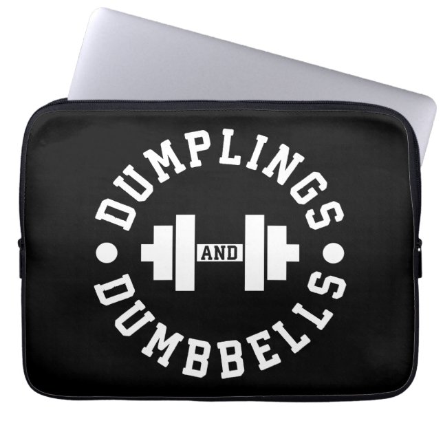 Dumplings and Dumbbells - Bulking - Funny Novelty Laptop Sleeve (Front)