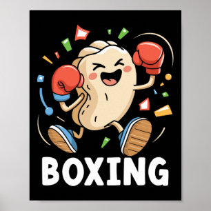 Dumplings Play Boxing Chopstick Wrap Cuisine Sport Poster