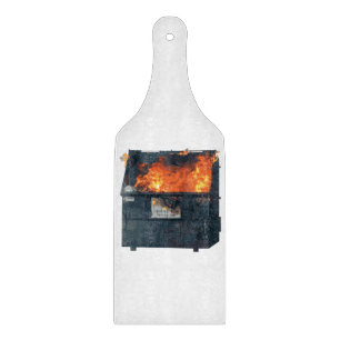 Dumpster Fire - funny hot mess Cutting Board