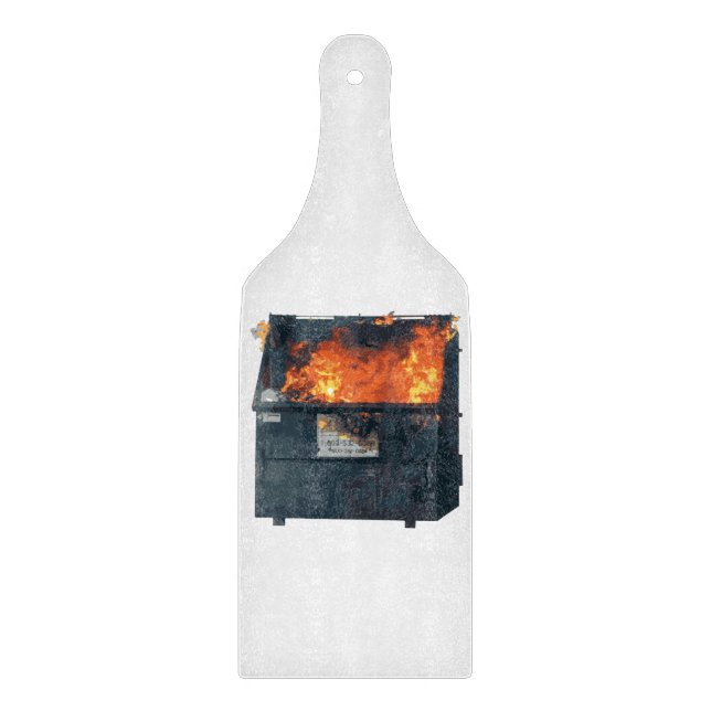 Dumpster Fire - funny hot mess Cutting Board (Front)