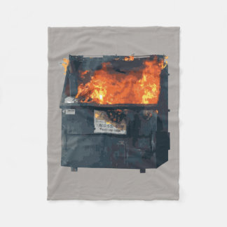 Dumpster Fire - funny hot mess Fleece Blanket