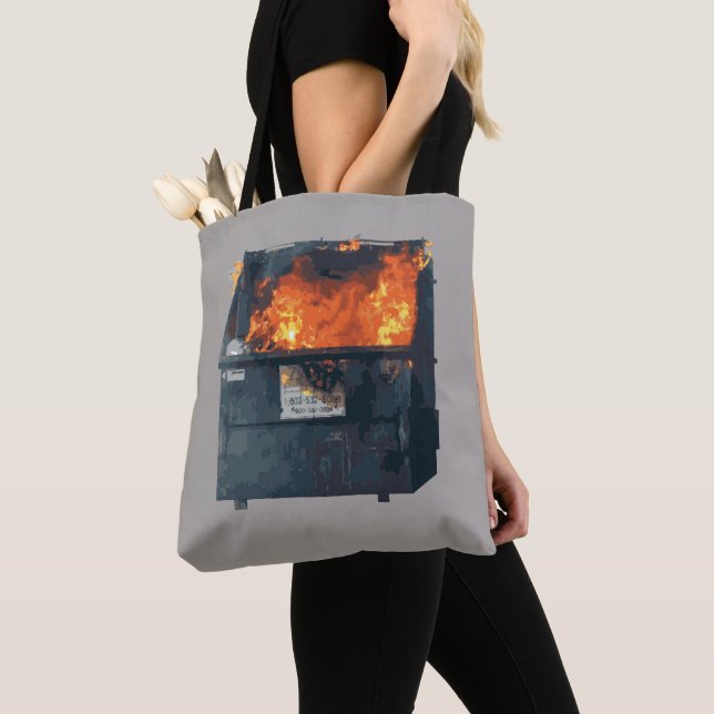 Dumpster Fire - funny hot mess Tote Bag (Close Up)