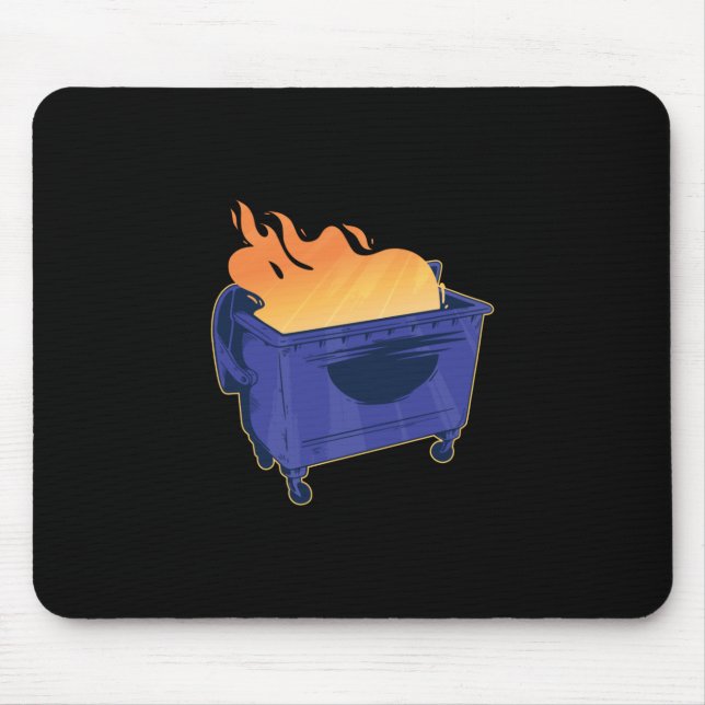 Dumpster fire mouse mat (Front)