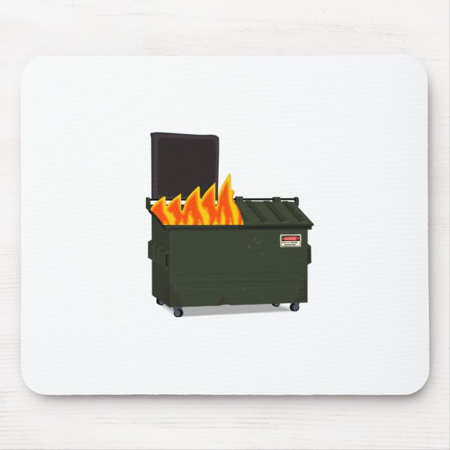 Dumpster Fire Mouse Mat (Front)