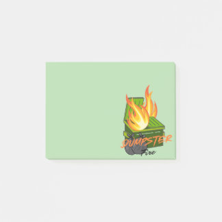 Dumpster fire post-it notes