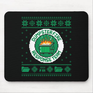 Dumpster Fire Resnse Team Chaos Ugly Sweater Cute Mouse Mat