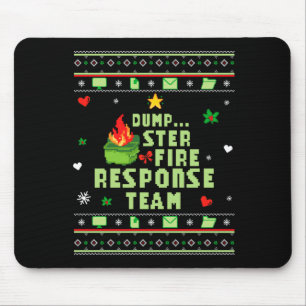 Dumpster Fire Resnse Team Chaos Ugly Sweater Cute  Mouse Mat