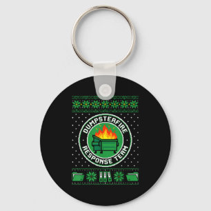 Dumpster Fire Resnse Team Funny Office Holiday Xel Key Ring