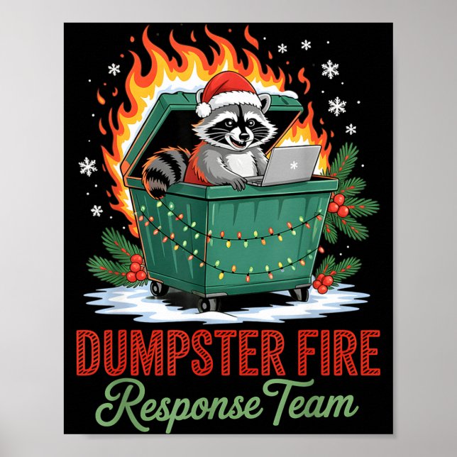 Dumpster Fire Resnse Team Leader Christmas  Poster (Front)