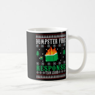 Dumpster Fire Resnse Team Leader Christmas Ugly Sw Coffee Mug