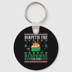 Dumpster Fire Resnse Team Leader Christmas Ugly Sw Key Ring