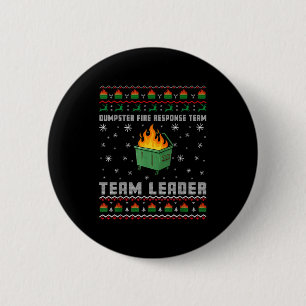 Dumpster Fire Resnse Team Ugly Christmas Sweaters  6 Cm Round Badge