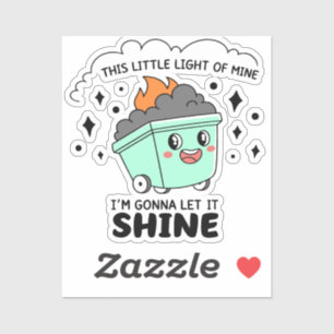 Dumpster Fire Sticker – “This Little Light of Mine