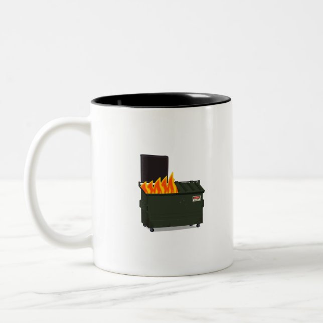 Dumpster Fire Two-Tone Coffee Mug (Left)