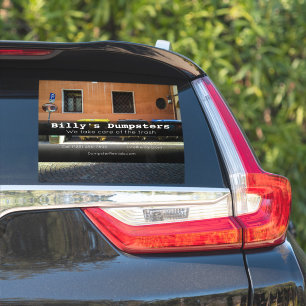 Dumpster rental company vehicle adverting business