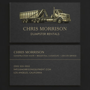 Dumpster Rental Services Professional Business Card