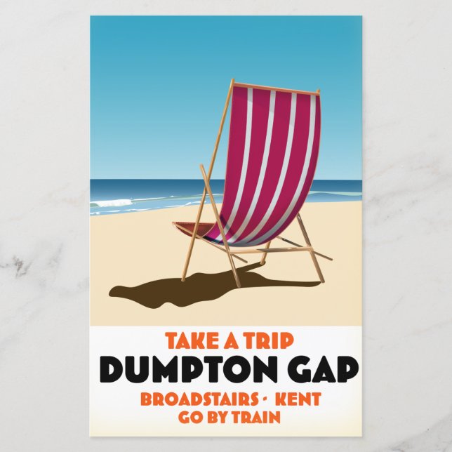 Dumpton Gap Broadstairs Kent seaside poster Postca (Front)