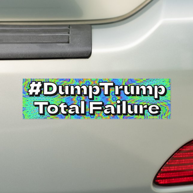 #DumpTrump Total Failure Bumper Sticker (On Car)