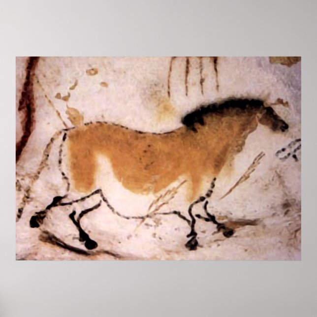 Dun Horse - Prehistoric Cave Painting Poster Print (Front)