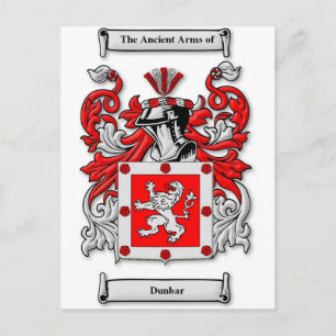 Dunbar Coat of Arms Postcard
