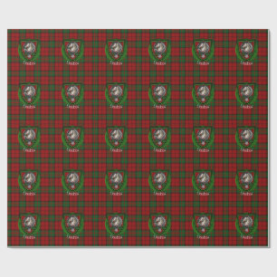 Dunbar Scottish Clan Tartan & Crest Wrapping Paper
