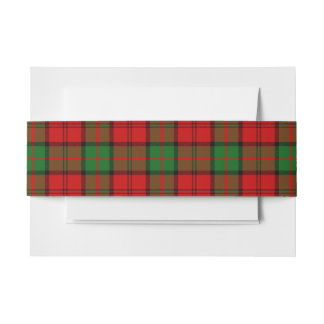 Dunbar Scottish Tartan Belly Band Invitation Belly Band