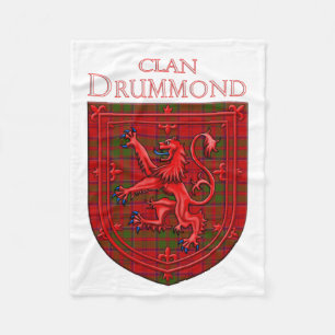 Dunbar Tartan Scottish Plaid Lion Rampant Fleece Blanket