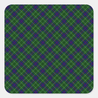 Duncan Clan Tartan Designed Print Square Sticker