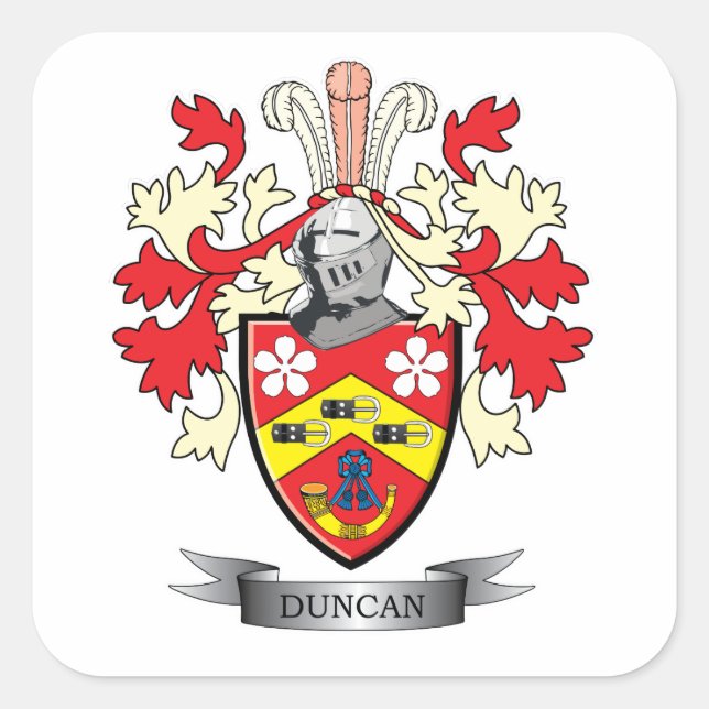 Duncan Family Crest Coat of Arms Square Sticker (Front)