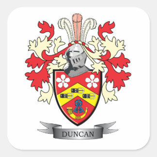Duncan Family Crest Coat of Arms Square Sticker